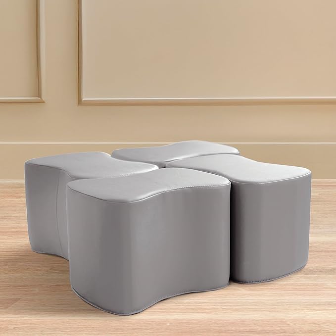 Back2School Express Butterfly Stools, Flexible Seating, Grey, 2-Pack