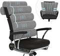 Back Support Pillow for Office Chair with Neck Support,Lumbar Pillow Adjustable for Chair,Patented 6 semi-Circular Foldable Back Cushion Hanging on Desk Chair/Couch/Recliner,Soft