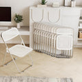 Folding Chairs, 300lb Capacity Steel Frame, Foldable for Indoor Outdoor Party,12-Pack,White