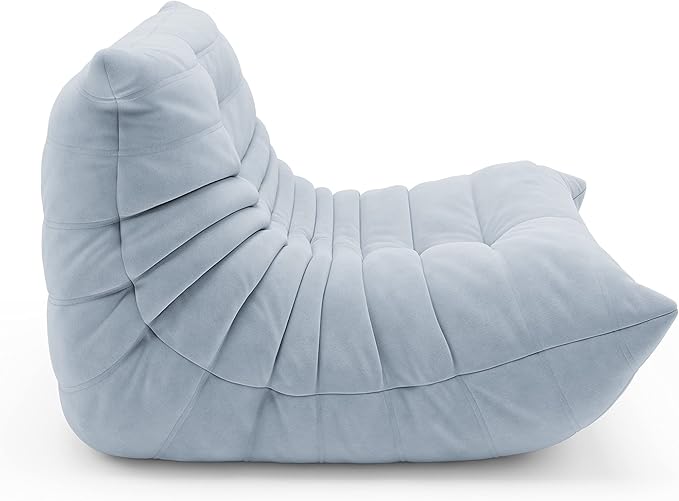 cebihy High-end Uncompressed Fireside Togo Chair, Bean Bag Chair, Foam Floor Sofa, Soft Lazy Lounge Sofa Couch, Armless Suede Fabric Cover Beanbag Accent Chairs for Living Room Bedroom Dorm Office