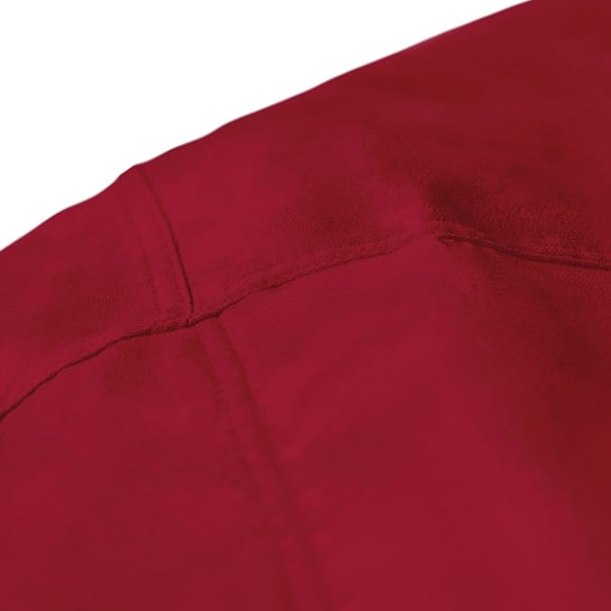 Lumaland Luxurious Giant 6ft Bean Bag Chair with Microsuede Cover - Ultra Soft, Foam Filling, Washable XL Bean Bag Sofa for Kids, Teenagers, Adults - Sack Chair for Dorm, Family Room - Red