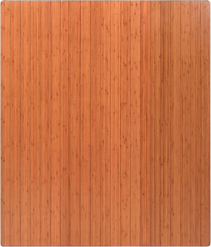 Anji Mountain Office Chairmat Thickest & Sturdy Bamboo Chairmats Highly Premium Quality Anti-Slip Heavy Duty for Multi-Purpose Hardwood Floor Office & Home Floor Protector Office Chair mat-5mm Thick