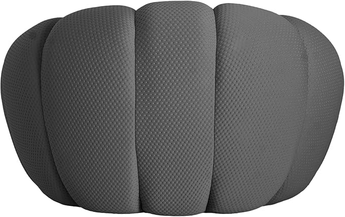 JACH 49.21'' Modern Lazy Bubble Sofa, Oversized Bubble Couch Chair, Upholstered Mesh Fabric Bubble Sofa, 3D Honeycomb Shape Curved Couch for Living Room/Office/Apartment/Small Space (Grey)
