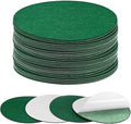 30-Pack Lamp Base Felt, 6.5 Inch Dia. 2mm Thick Self Adhesive Round Fabric Felt Pads for Lamp/Furniture/DIY, Non-Slip Fiber Backed Patch Circles with Adhesive Backing [Green]
