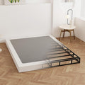 Maenizi Cal King Box Spring 4 Inch Low Profile, Heavy Duty Metal Box Spring Bed Base with Fabric Cover, Mattress Foundation, Easy Assembly, Noise Free, Black