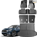 Compatible for 2019-2025 Infiniti QX50 Floor Mats Full Set / 2022-2025 Infiniti QX55 Floor Mats All Weather TPE Protection for QX50 Accessories QX55 Accessories