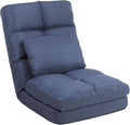 FLOGUOR Chaise Lounge Indoor, 14-Position Floor Chair with Padded Pillow for Adults Kids, Folding Lazy Sofa Chair for Living Room, Bedroom, for Gaming Reading 8823DB