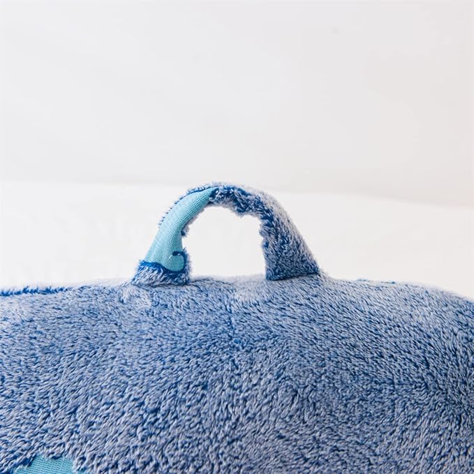 Holawakaka Glow in The Dark Reading Pillow for Sitting up in Bed Sofa Kids Teens, Luminous Dinosaurs Backrest Pillow with Arms, Boys Girls Back Support Cushion for Couch Floor Nursery Playroom