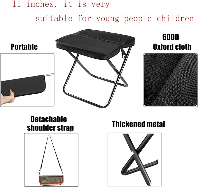 Small Portable Foldable Travel Pedal,Camping Stool Portable,11 in Ultra Light Mini Foot Rest,Suitable for Long Distance Flights,Cars,Subway, Compact Design for Enhanced Comfort(10.6 in)