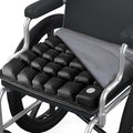 Inflatable Seat Cushion for Car, Office and Wheelchair, Adjustable Firmness, Ergonomic Support for Lower Back and Tailbone, 18x16x2.1 inches, Grey Cover