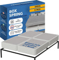 Greaton, Box Spring Bed Base Queen Size, 8-Inch Wood Mattress Foundation – Amish Made in USA – Quiet Noise Free, 4-Pieces Under Mattress-Support BoxSpring, Fully Assembled, White