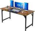 47 X 23.6 Inch Computer Desk, Office Desk w/Deeper Carbon Fiber Desktop, Modern Simple Study Table w/Sturdy Metal Frame & Large Legroom, Gaming Writing Work Desk for Home Office, Bedroom
