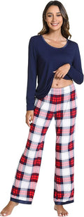 GYS Viscose from Bamboo Women's Pajama Sets Super Soft Long Sleeve Sleepwear Comfy Winter Pjs Sets S-4X