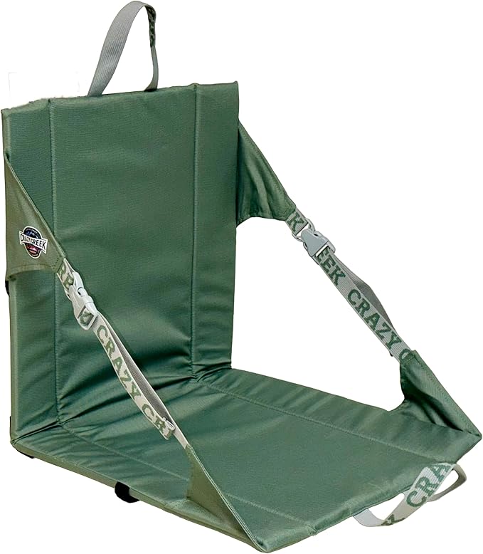 Crazy Creek Original Chair Perfect for Stadium Seats, Camping, Hiking & More, Comfort on All Terrains, Adjustable Straps, Lightweight Design, Water-Resistant Spruce