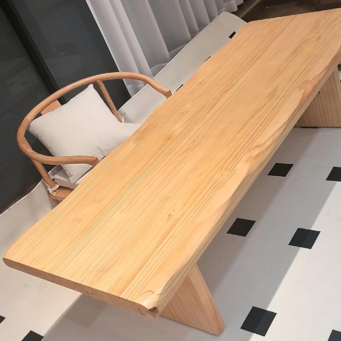 Solid Wood Japanese Tea Table, Simple and Modern Low Design, Tatami Tea Style, Zen-Inspired Kotatsu, Bay Window Seating, Floor Style (Natural Wood, 200 * 60 * 35cm)