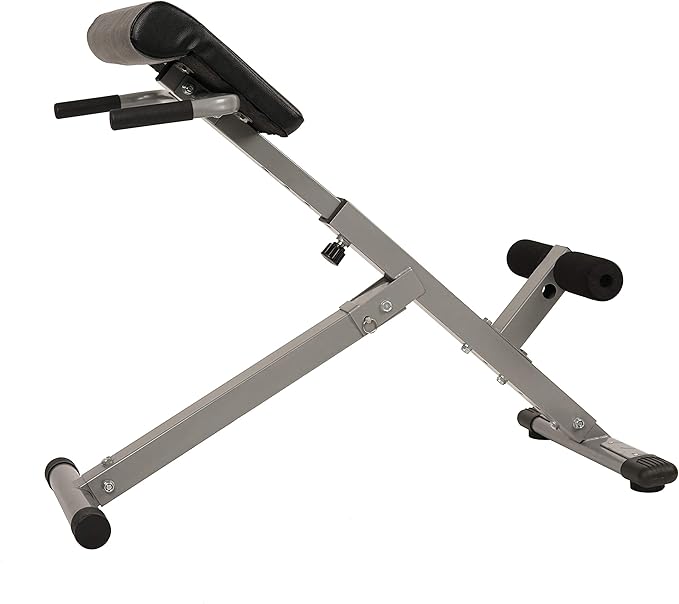 Sunny Health & Fitness Foldable Hyperextension Roman Chair w/Back Extension, Home Gym Sit Up Bench for Glute & Ab Workouts, Optional Adjustment Incline & Multi-Function Heavy-Duty Exercise Equipment