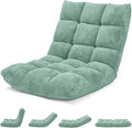 ARLIME Adjustable Floor Chair, 14-Position Lazy Sofa Chair with Back Support & Thick Padding, Portable Foldable Floor Couch for Adults, Kids, Use in Bedroom, Living Room, Home Theater (Green)