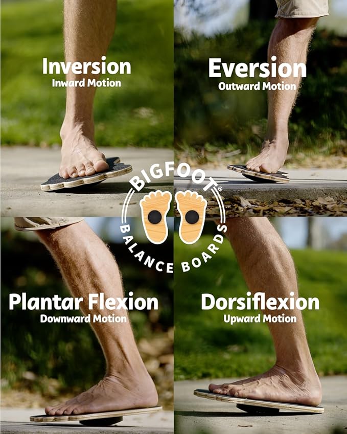 Bigfoot Balance Boards - Improve strength and balance, prevent injuries, physical therapy, improve focus, foot strength, calf strength, core strength, use for: running, surfing, skateboarding, soccer, baseball, football, track & field, yoga, martial ar...