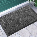 Yimobra Front Door Mat Outdoor Indoor, 29.5x17 All-Season Waterproof Door Mat Outside Entrance, All-Weather Non-Slip Outside Doormat for Garage Patio Entryway, Grey
