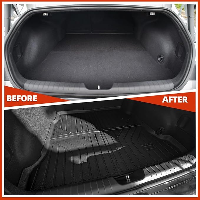 All Weather Floor Mats for 2016-2020 Kia Optima/2015-2019 Hyundai Sonata Floor Mats & Trunk Mat for Kia Optima Floor Liner Cargo Mats Odorless Accessories Anti-Slip Floor Liner
