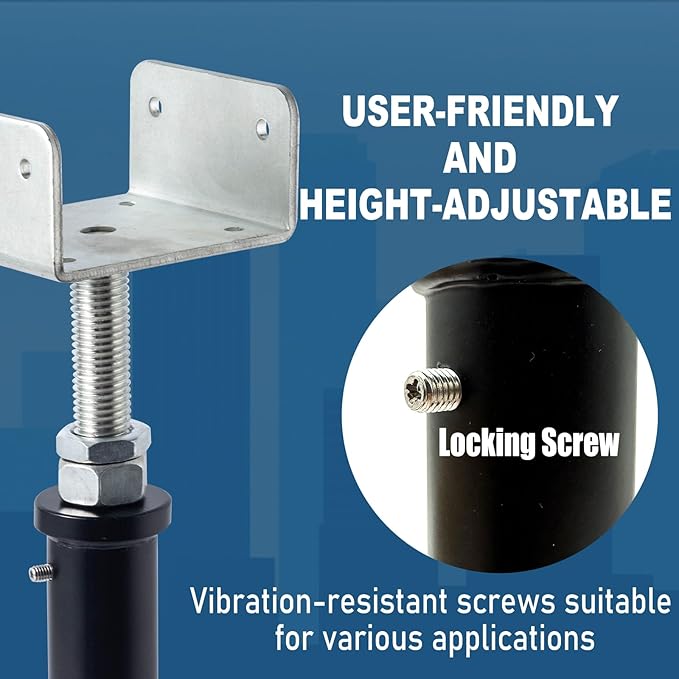 YXGJDP 2 Pack U-Shaped Floor Jack - Adjustable Steel Beam Support for 4x2, 4x4, 4x6 Joists Heavy Duty Screw Jack with U-Head Telepost & House Jack.6-8.5 Inch Adjustment Range.