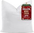 Utopia Bedding Throw Pillows (Set of 1, White) – 24 x 24 Inches Down Alternative Pillows for Bed, Sofa, and Couch - Fluffy Decorative Stuffer Pillow for Indoors & Outdoors