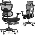 Motostuhl S3P-ST Ergonomic Office Chair High Back Home Office Desk Chair with footrest with VTS System & Adaptive Lumbar Support, TiltPro Headrest, 4D Armrest, 150°Tilt for Home Office Executive