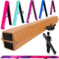 MARFULA 6 FT / 8 FT / 9 FT Folding Gymnastics Beam Foam Balance Floor Beam - Extra Firm - Suede Cover - Anti Slip Bottom with Carry Bag for Kids/Adults Home Use