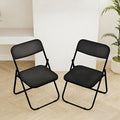 2 Pack Plastic Folding Chair Foldable Plastic Chair, Outdoor Indoor Portable Party Chairs,Stackable Commercial Seats with Steel,300-Pound Capacity,Black
