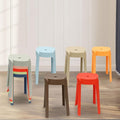 Xuthusman 10 Pack Plastic Stackable Stools,18.11 inch Height Nesting Stools Portable Backless Chairs Flexible Seating Chairs for School Home Office（Colorful）
