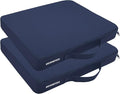 UCOMFEEL Portable Bleacher Seat Cushions with Handle, 2 Inches Thick, Waterproof Oxford Fabric, Zipper Design, Set of 2 (Blue)