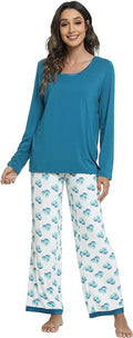 GYS Viscose from Bamboo Women's Pajama Sets Super Soft Long Sleeve Sleepwear Comfy Winter Pjs Sets S-4X
