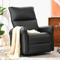 QKFF Swivel Rocker Recliner Chair, Upholstered 360° Fabric Leather Glider Rocker Chair for Nursery, Manual Small Recliners for Small Spaces Living Room Weight Capacity 300lbs