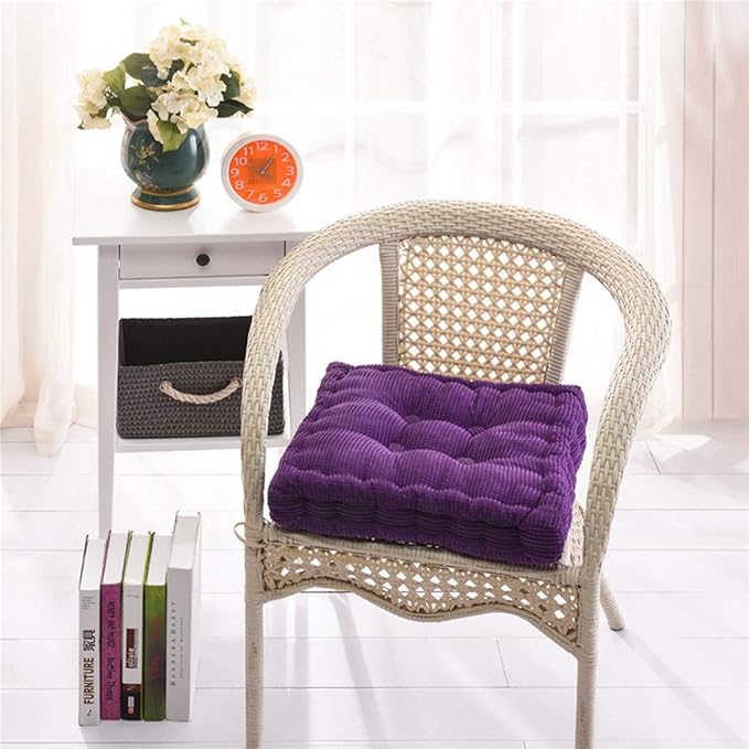 15"x15" Square Comfortable Seat Cushions Home Pillow Indoor Corduroy Chair Pads Office Soft Cushion