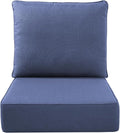 Luxury Outdoor Seat Cushion Set-22 x 24 x 6 Inch Outdoor Chair Cushions with Water Resistant & Removable Cover Outdoor Cushions for Patio Furniture Chair Sofa Couch
