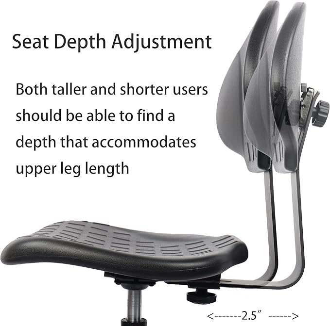 TAKE UR SEAT® Polyurethane Drafting Lab Stool Chair, 18" Adjustable Footring, 8" Adjustable Height, 450 lbs seat Capacity, Heavy Duty, Shipped Within 24 Hours Med. Bench Height(Standard Caster)