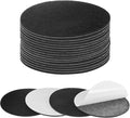 20-Pack Lamp Base Felt, 3.5 Inch Dia. 2mm Thick Self Adhesive Round Fabric Felt Pads for Lamp/Furniture/DIY, Non-Slip Fiber Backed Patch Circles with Adhesive Backing [Black]