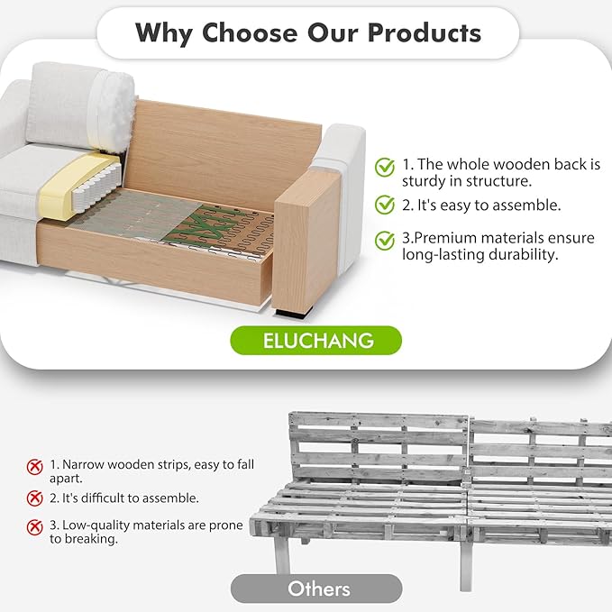 ELUCHANG 85" Modern Sofa Couches for Living Room, 3 Seater Natural Linen Sofa with Extra Deep Seats, Upholstered Cushion&Detachable Cover, Comfy Couch for Small Space, Apartment, White, 2PC