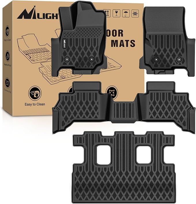 Nilight TPE Floor Mats for Toyota 4Runner 7 Seats Only 2025 2026 All Weather Custom Fit Heavy Duty Floor Liners