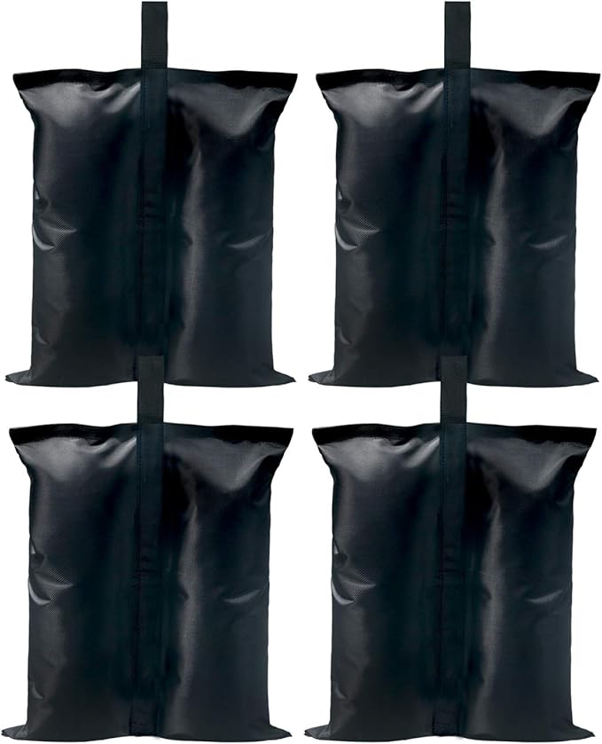 ABCCANOPY Canopy Weights 150 LBS Gazebo Tent Sand Bags,4pcs-Pack (Black)