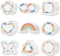 Gersoniel 36 Pcs Anxiety Sensory Stickers Strips Adhesive Textured Mental Health Calm Stickers Mindfulness Fidget Decals Stress Anxiety Relief Items for Therapy Office Desk(Breath Style)