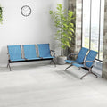 Kinfant 5-Seat Waiting Room Chair - Office Guest Reception Chairs with Ergonomic Backrests, Airport Waiting Bench with Armrests, Metal Waiting Furniture for Hospital, Bank, Blue (2-Seater+3-Seater)