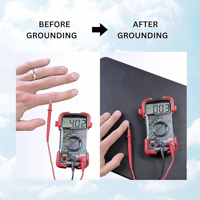 Grounding Mat for Feet with Travel Case, 16"x24" Earthing Pad for Pain Relief, Energy, Sleep, and Wellness. Indoor Grounding Pad for Home, Office, or Work