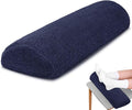 Sintuff Recliner Leg Rest Cushion Sofa Footrest Pillow with Cover Half Moon Bolster Pillow Under Knee Pillow for Sleeping On Back Alleviating Pain, 19.7 x 8 x 3.5 Inch (Dark Blue, 1 Pcs)