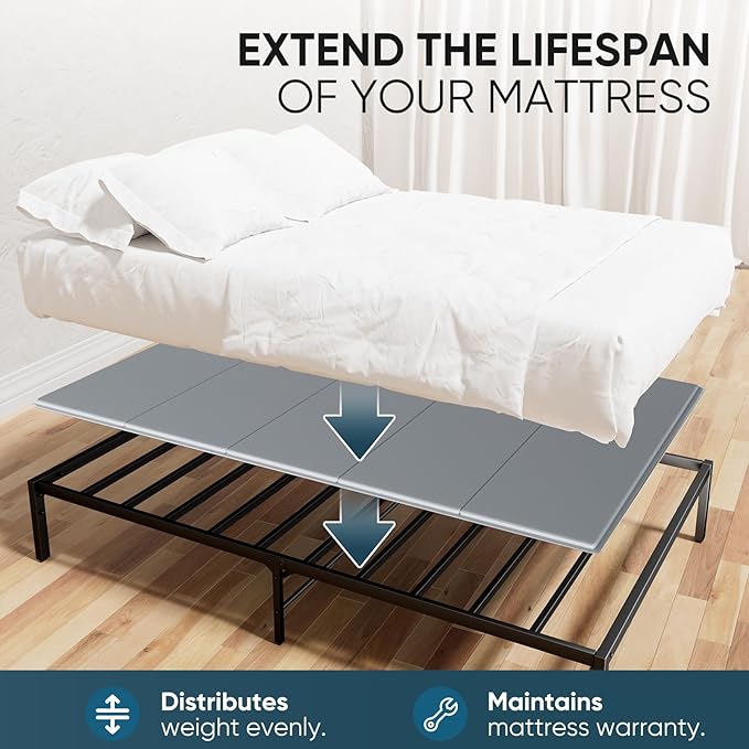 JASMINELOVER Bunkie Board Twin Size 38"x75" Bed Boards for Under Mattress - Heavy Duty Reinforced Wood Support Board with Anti-Sag Design, Fits Metal Frames/Platform Beds/Sleeper Sofas