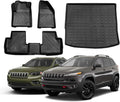Compatible for 2014-2025 Jeep Cherokee Floor Mats & Cargo Liner All Weather TPE Mats for 2025-2014 Jeep Cherokee Accessories