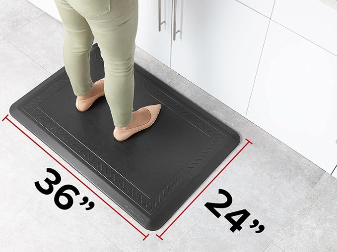 WeatherTech ComfortMat, Stone in Tan -Cushioned, Anti-Fatigue Floor Mat– 24” x 36” Home Comfort Essential for Kitchen, Office, Standing Desk, Laundry Room–Waterproof, Slip-Resistant, Easy to Clean