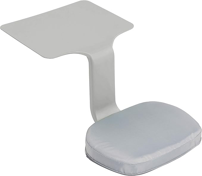 ECR4Kids The Surf Portable Lap Desk with Cushion, Flexible Seating, Light Grey, 10-Piece