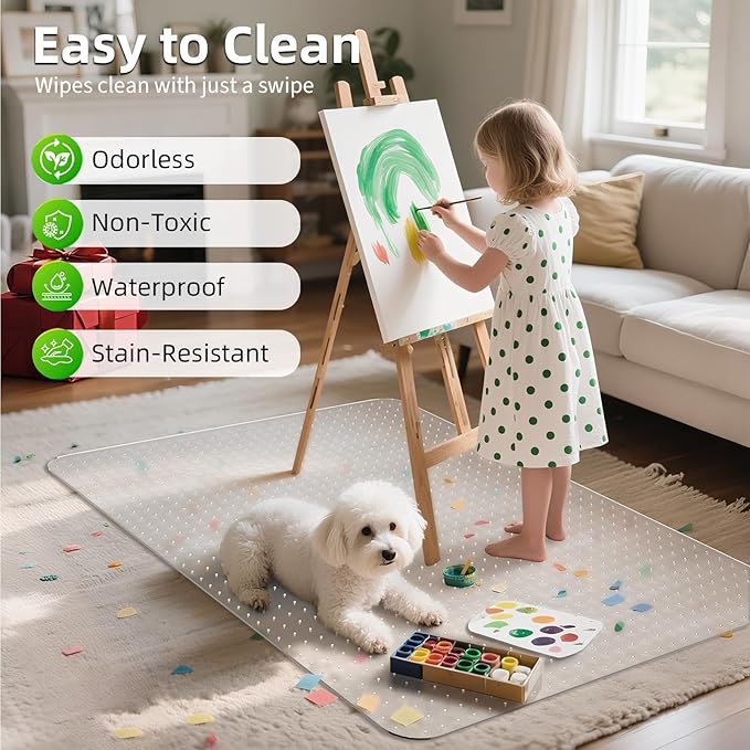 Chair Mat for Carpet Floors: 48"x60" Computer Desk Floor Mat - PVC Plastic Rug Carpet Protector Mats for Gaming Chair Under Desk Pad for Rolling Chair