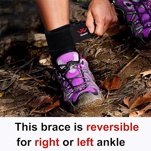 Vinaco Ankle Brace, 2 Pack Breathable & Strong Ankle Brace for Sprained Ankle, Stabilize Ligaments, Prevent Re-Injury, Ankle Braces for men & women with Adjustable Wrap, ankle support for men